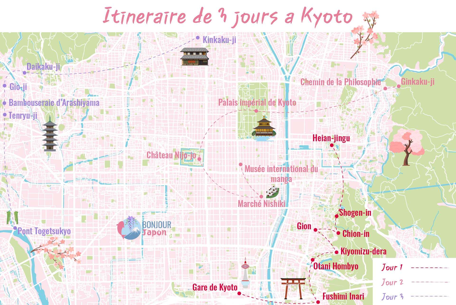map kyoto 3 jours map kyoto 3 jours