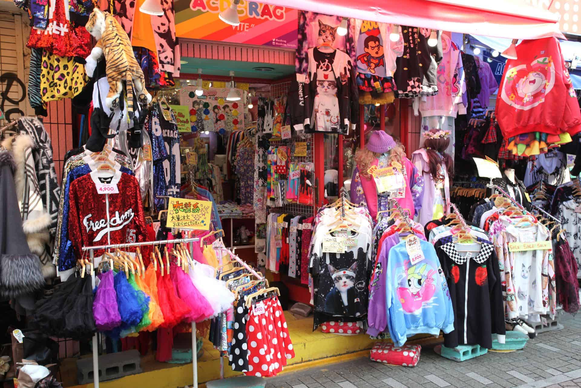 magasin vetements quartier de harajuku