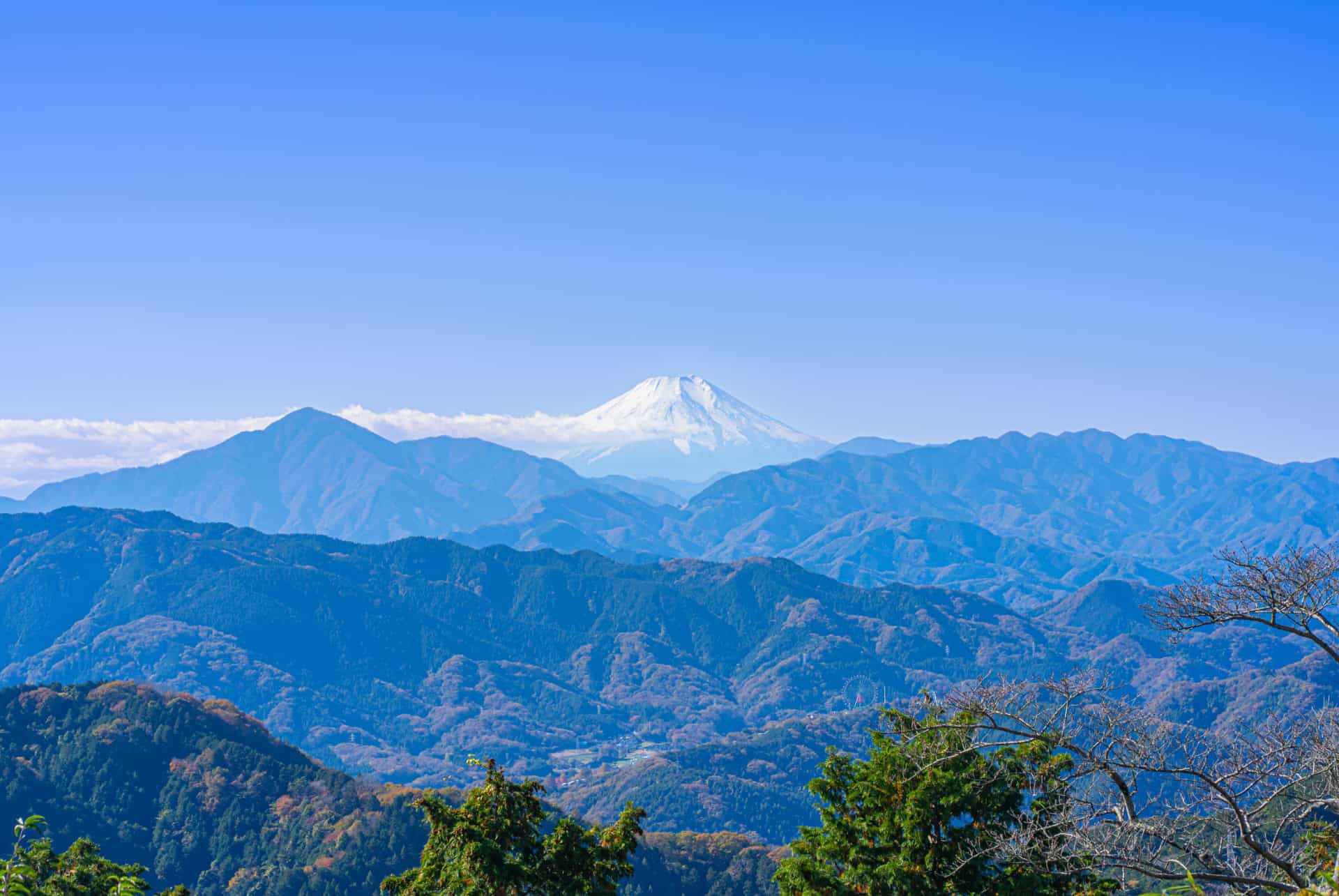 vue mont fuji depuis mont takao vue mont fuji depuis mont takao