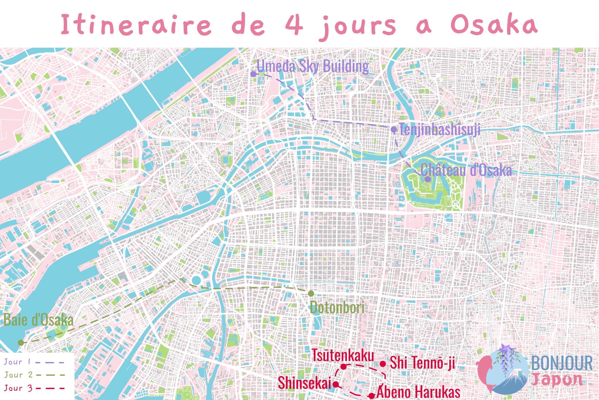 map 4 jours osaka map 4 jours osaka