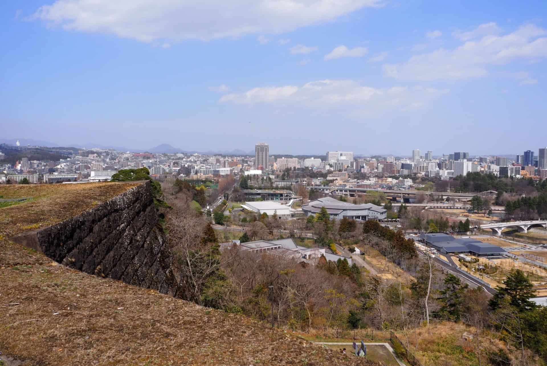 vue depuis le chateau de sendai aoba vue depuis le chateau de sendai aoba