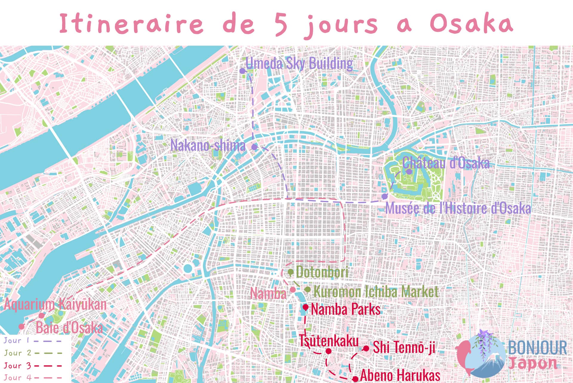 map 2 jours osaka